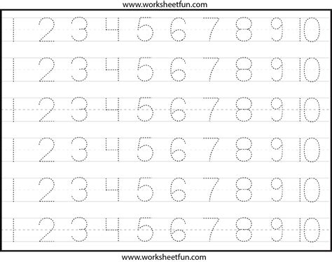 Free Number Tracing Worksheets | Tracing worksheets, Worksheets, Preescolar