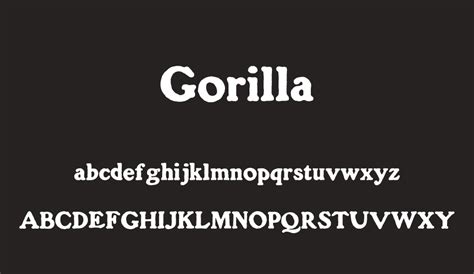 Gorilla font - Font Tr