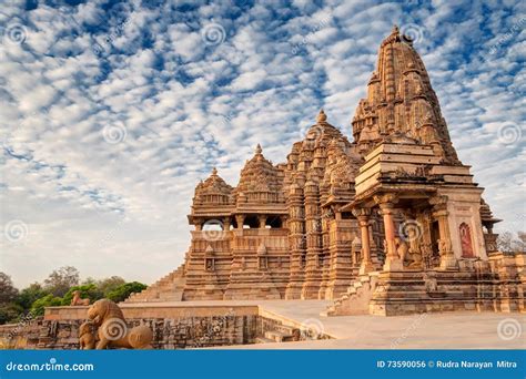 Kandariya Mahadeva Temple, Khajuraho, India-UNESCO World Heritage Site Stock Photo - Image of ...