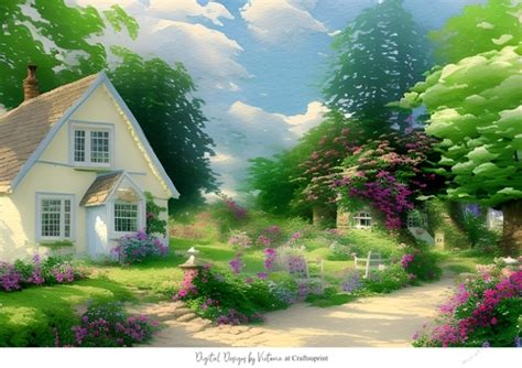 Whimsical Cottage No.2 - CUP1188872_43136 | Craftsuprint