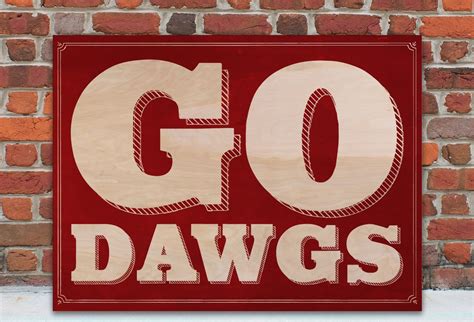 Georgia Bulldogs Go Dawgs Wooden Sign by WordsOnWood11 on Etsy