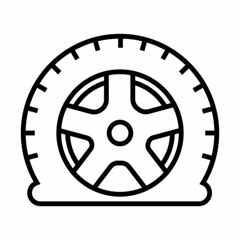 Car service, flat tire, tyre, vehicle, wheel icon - Download on Iconfinder