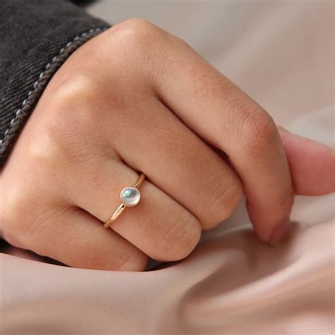 Simple Pearl Ring for Woman Golden Finger Rings Classic Engagement Ring Wedding Valentine's Day ...