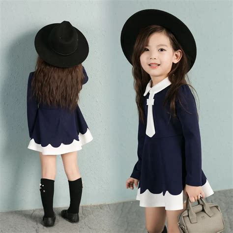 2017 New Arrival College Style Clothes Kids Dresses for School Girls ...