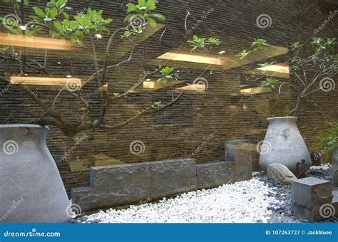 Indoor rock garden design stock image. Image of natural - 107263727