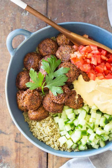 Vegan Quinoa Falafel Bowl - Green Healthy Cooking