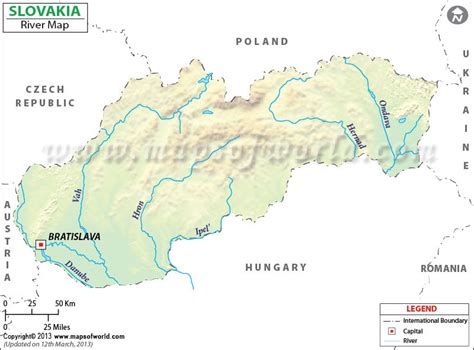 Slovakia River Map