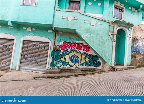 Street Art in Urban Backstreet in Rocinha Favela in Rio De Janeiro ...