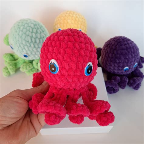 Crochet plush octopus of different colors cute octopus plush | Etsy