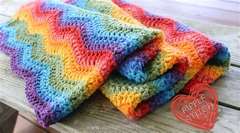 Crochet Pattern – Rainbow Ripples Baby Blanket - Jonna Martinez