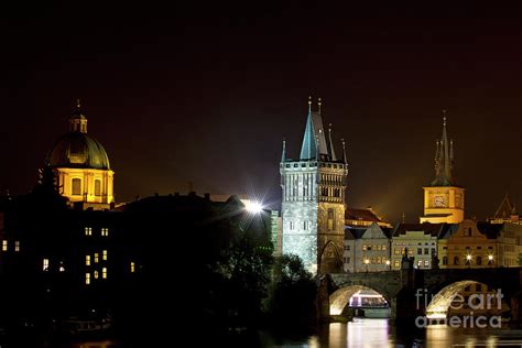 Prague Night Skyline Photograph by Colin Cuthbert - Fine Art America