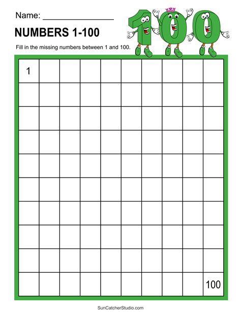 Blank Hundreds Chart Printable