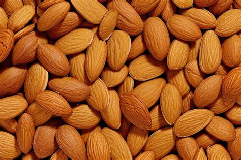 Premium AI Image | Nuts Almond almond nut Nature Food full frame ...