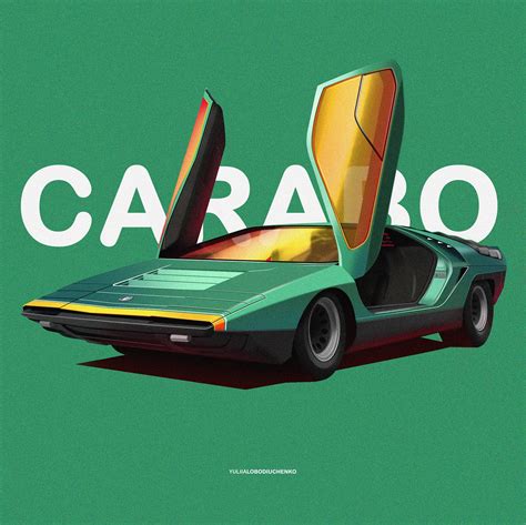 Wallpaper ID: 124422 / car, illustration, classic car, Yuliia Lobodiuchenko, Alfa Romeo Carabo ...