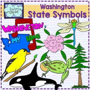 Washington State symbols clipart by Teacher's Clipart | TpT