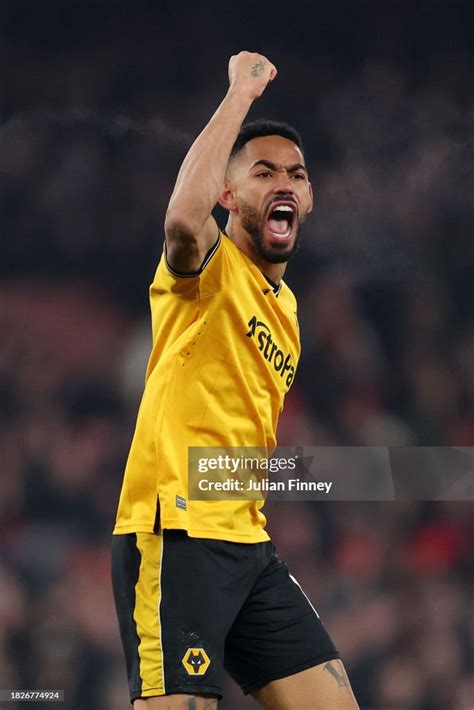 Matheus Cunha of Wolverhampton Wanderers celebrates after scoring the ...