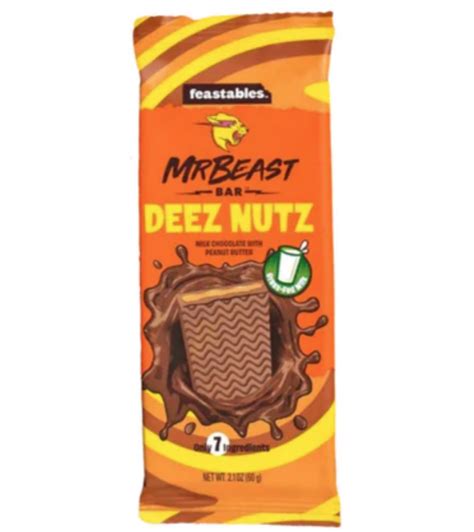 Mr Beast Deez Nuts Chocolate Bar - 2.1 oz – Bizzare Snax