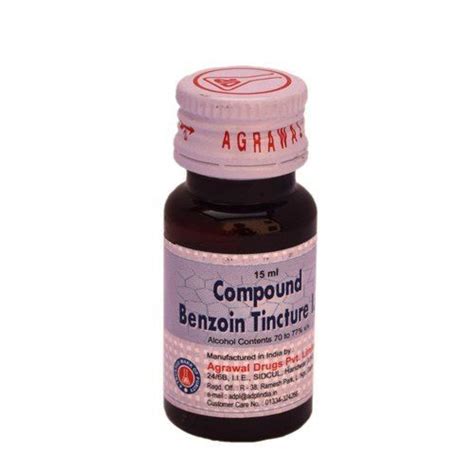 Compound Benzoin Tincture Chemical Application: Pharmaceutical Industry ...