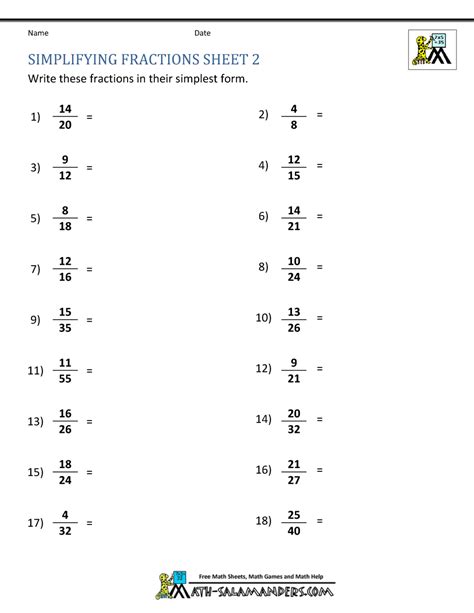 Simplifier des fractions