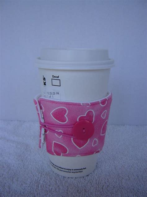 Coffee Cozy in Pink Sparkly Hearts $4.00 Coffee Cozy, Coffee Shop, Pink Sparkly, Pink Background ...