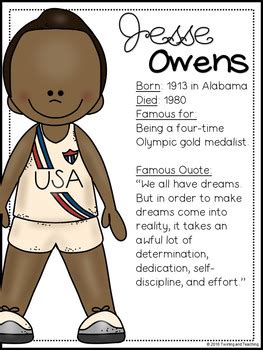 Jesse Owens Biography Pack Distance Learning by A Page Out of History