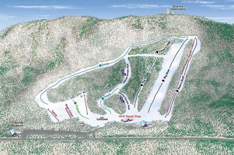 Blue Hills Ski Area Trail Map | Ski area, Blue hill, Skiing