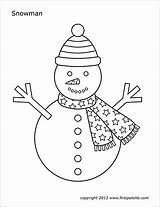 Snowman  Free Printable Templates & Coloring Pages FirstPalettecom sketch template