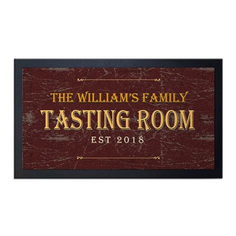 Custom Printed Bar Mat Custom Printed Service Mats Tasting Room Design Counter Top Mats Logo ...