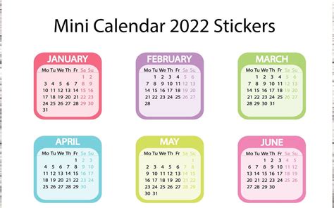 Mini Calendar-2022-printable Planner Stickers/cut Files/erin | Etsy Canada