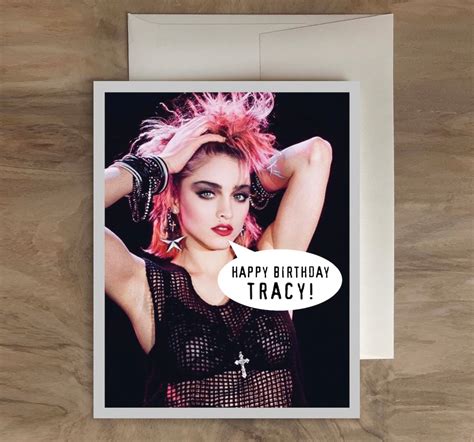 Amazing MADONNA Birthday Card Queen of Pop Birthday Card, 80s 90s Icon ...