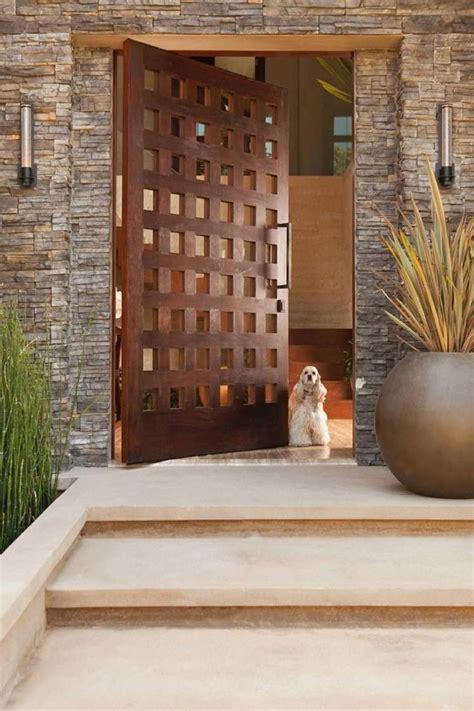 32 The Best Modern Front Entrance Exterior Design Ideas - MAGZHOUSE