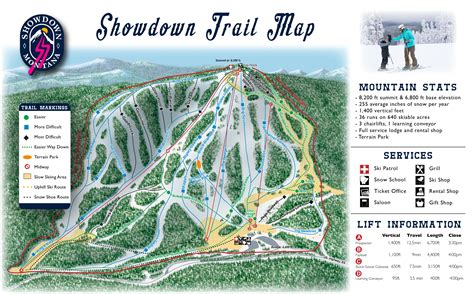 Showdown Piste And Ski Trail Maps