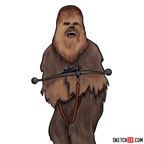 How to draw Chewbacca - Sketchok easy drawing guides