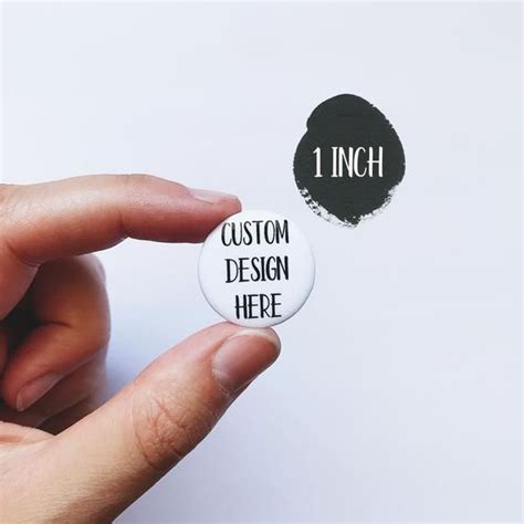 1 Inch Custom Buttons 1 Custom Pinback Custom Pins - Etsy ...