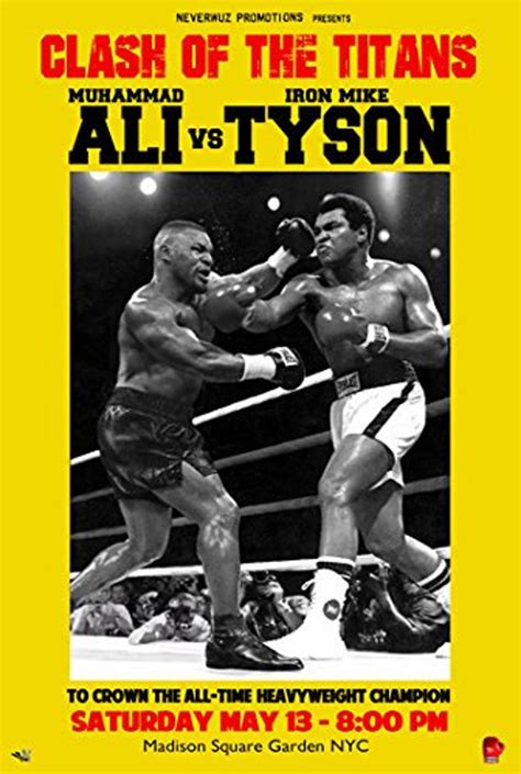 Ali Vs Tyson Poster Muhammad Ali and Mike Tyson Fight Rare Hot New ...