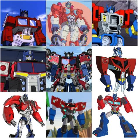 Evolution of Optimus Prime in Animation : transformers