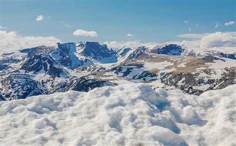 Beartooth Mountains In Snow Photograph by Dan Sproul