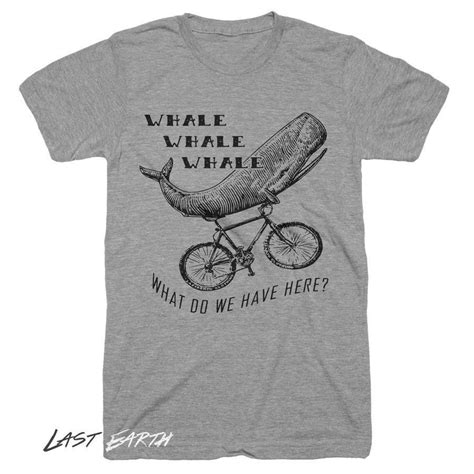 Funny Whale T Shirt Nautical Gift Tshirts For Mens Womens Kids Bicycle Geek Tech Tees Beach ...