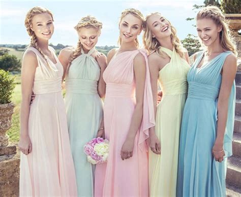 $70 Pretty Pastel Mix and Match Chiffon Long Convertible Bridesmaid Dress | Pastel bridesmaid ...