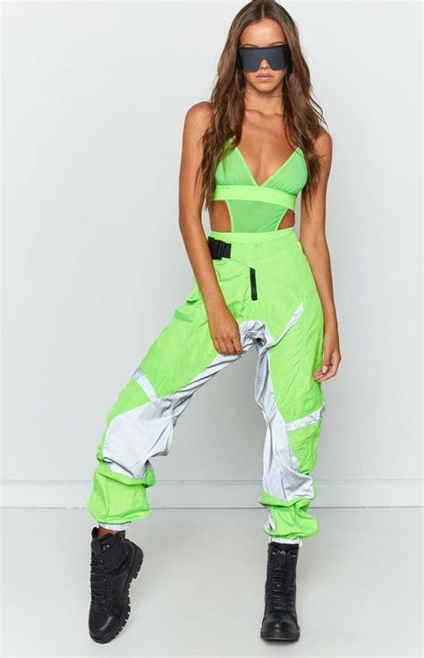 neon green rave outfit - Jodee Haggerty