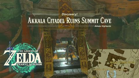 Akkala Citadel Ruins Summit Cave (Legend of Zelda: Tears of The Kingdom) - YouTube