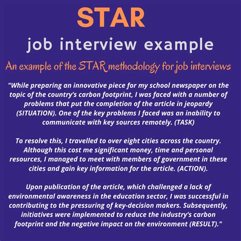 Examples Of Interview Questions And Answers Using Star - star interview ...