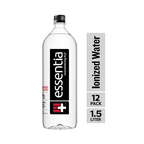 Essentia Water; Ionized, Alkaline 1.5 Liter Bottles; Case of 12 - Walmart.com - Walmart.com