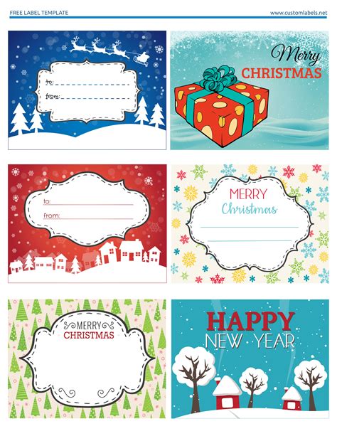 Free Christmas Label Printables - 5 Minutes for Mom