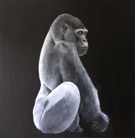 Gorilla, Original Painting by Zoe Louise, Wychwood Art