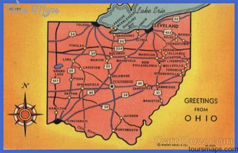 Ohio Map Tourist Attractions - ToursMaps.com