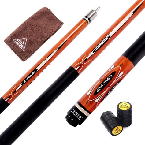 CUESOUL Pool Cue 13mm Tip Black Orange Color Billiards Cue Stick For ...