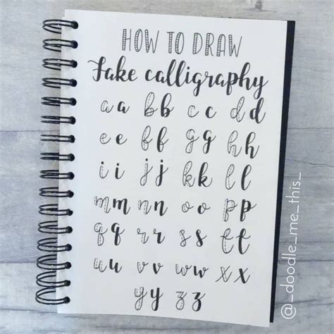 Fake Calligraphy | Fake calligraphy, Lettering alphabet, Hand lettering tutorial