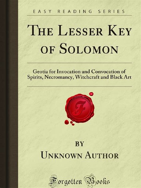 The Lesser Key of Solomon