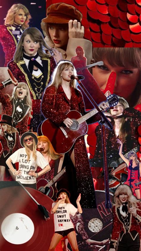 Red collage | Taylor swift wallpaper, Taylor swift videos, Taylor swift ...